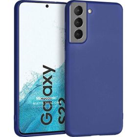 Microsonic Matte Silicone Samsung Galaxy S22 Lacivert Cep Telefonu Kılıfı