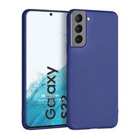 Microsonic Matte Silicone Samsung Galaxy S22 Lacivert Cep Telefonu Kılıfı