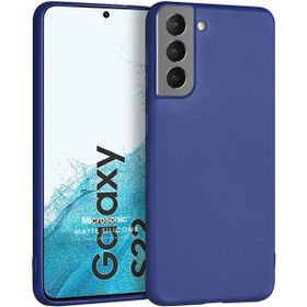 Microsonic Matte Silicone Samsung Galaxy S22 Lacivert Cep Telefonu Kılıfı