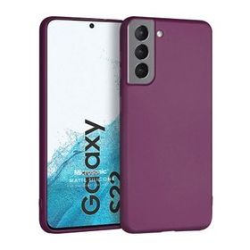 Microsonic Matte Silicone Samsung Galaxy S22 Mor Cep Telefonu Kılıfı
