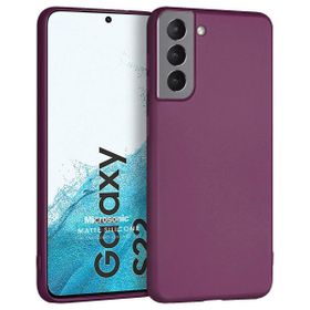 Microsonic Matte Silicone Samsung Galaxy S22 Mor Cep Telefonu Kılıfı