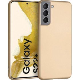 Microsonic Matte Silicone Samsung Galaxy S22 Plus Gold Cep Telefonu Kılıfı