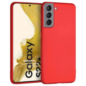 Microsonic Matte Silicone Samsung Galaxy S22 Plus Kırmızı Kılıf