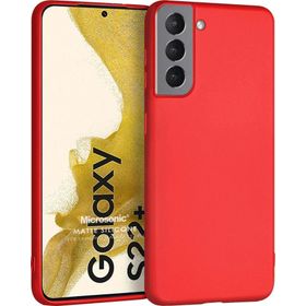 Microsonic Matte Silicone Samsung Galaxy S22 Plus Kırmızı Kılıf