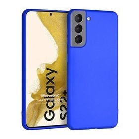 Microsonic Matte Silicone Samsung Galaxy S22 Plus Mavi Cep Telefonu Kılıfı