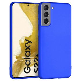 Microsonic Matte Silicone Samsung Galaxy S22 Plus Mavi Cep Telefonu Kılıfı