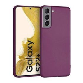 Microsonic Matte Silicone Samsung Galaxy S22 Plus Mor Cep Telefonu Kılıfı