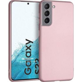 Microsonic Matte Silicone Samsung Galaxy S22 Rose Gold Cep Telefonu Kılıfı