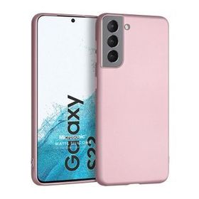 Microsonic Matte Silicone Samsung Galaxy S22 Rose Gold Cep Telefonu Kılıfı