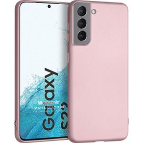 Microsonic Matte Silicone Samsung Galaxy S22 Rose Gold Cep Telefonu Kılıfı