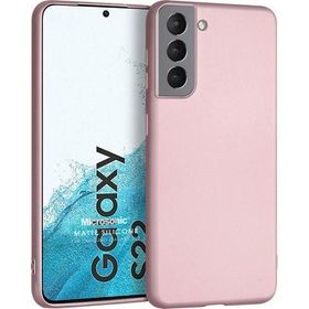 Microsonic Matte Silicone Samsung Galaxy S22 Rose Gold Cep Telefonu Kılıfı