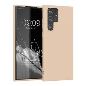 Microsonic Matte Silicone Samsung Galaxy S22 Ultra Gold Cep Telefonu Kılıfı