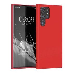 Microsonic Matte Silicone Samsung Galaxy S22 Ultra Kırmızı Kılıf