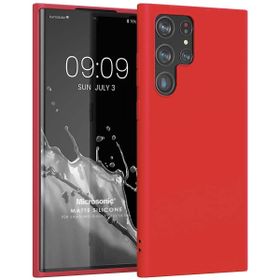 Microsonic Matte Silicone Samsung Galaxy S22 Ultra Kırmızı Kılıf