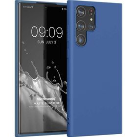 Microsonic Matte Silicone Samsung Galaxy S22 Ultra Lacivert Kılıf