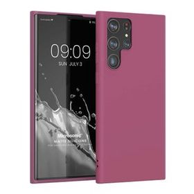 Microsonic Matte Silicone Samsung Galaxy S22 Ultra Mor Cep Telefonu Kılıfı