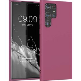 Microsonic Matte Silicone Samsung Galaxy S22 Ultra Mor Cep Telefonu Kılıfı