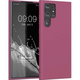 Microsonic Matte Silicone Samsung Galaxy S22 Ultra Mor Cep Telefonu Kılıfı