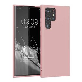 Microsonic Matte Silicone Samsung Galaxy S22 Ultra Rose Gold Cep Telefonu Kılıfı