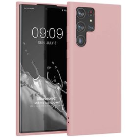 Microsonic Matte Silicone Samsung Galaxy S22 Ultra Rose Gold Cep Telefonu Kılıfı