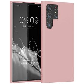 Microsonic Matte Silicone Samsung Galaxy S22 Ultra Rose Gold Cep Telefonu Kılıfı