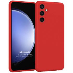 Microsonic Matte Silicone Samsung Galaxy S23 FE Kırmızı Kılıf