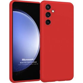 Microsonic Matte Silicone Samsung Galaxy S23 FE Kırmızı Kılıf
