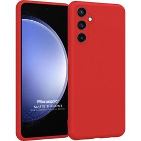 Microsonic Matte Silicone Samsung Galaxy S23 FE Kırmızı Kılıf
