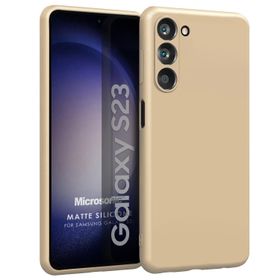 Microsonic Matte Silicone Samsung Galaxy S23 Gold Cep Telefonu Kılıfı