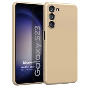 Microsonic Matte Silicone Samsung Galaxy S23 Gold Cep Telefonu Kılıfı