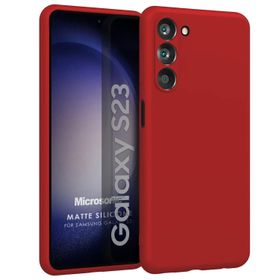 Microsonic Matte Silicone Samsung Galaxy S23 Kırmızı Kılıf