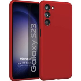 Microsonic Matte Silicone Samsung Galaxy S23 Kırmızı Kılıf