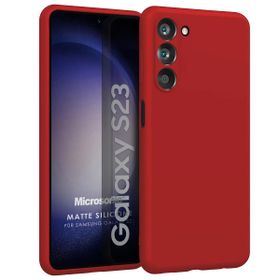 Microsonic Matte Silicone Samsung Galaxy S23 Kırmızı Kılıf