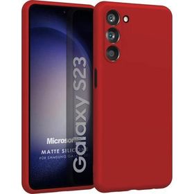 Microsonic Matte Silicone Samsung Galaxy S23 Kırmızı Kılıf