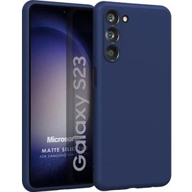 Microsonic Matte Silicone Samsung Galaxy S23 Lacivert Cep Telefonu Kılıfı