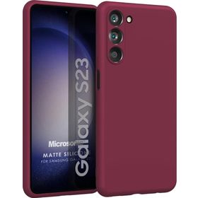Microsonic Matte Silicone Samsung Galaxy S23 Mor Cep Telefonu Kılıfı