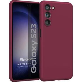 Microsonic Matte Silicone Samsung Galaxy S23 Mor Cep Telefonu Kılıfı