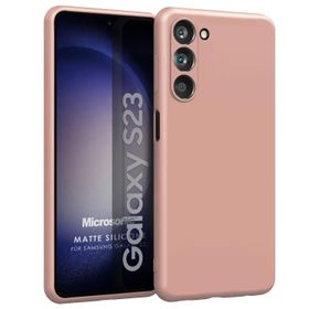 Microsonic Matte Silicone Samsung Galaxy S23 Rose Gold Cep Telefonu Kılıfı