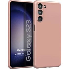 Microsonic Matte Silicone Samsung Galaxy S23 Rose Gold Cep Telefonu Kılıfı