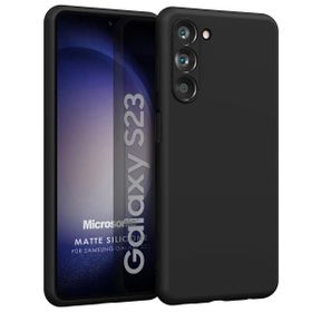 Microsonic Matte Silicone Samsung Galaxy S23 Siyah Kılıf