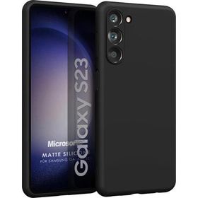 Microsonic Matte Silicone Samsung Galaxy S23 Siyah Kılıf