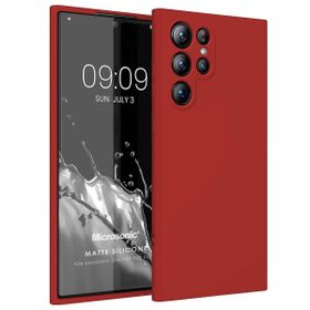 Microsonic Matte Silicone Samsung Galaxy S23 Ultra Kırmızı Kılıf