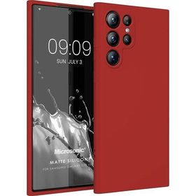 Microsonic Matte Silicone Samsung Galaxy S23 Ultra Kırmızı Kılıf