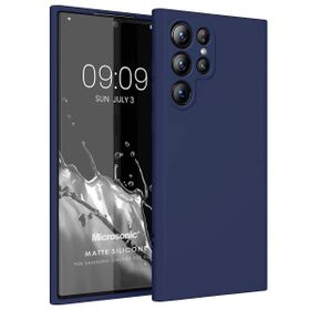 Microsonic Matte Silicone Samsung Galaxy S23 Ultra Lacivert Cep Telefonu Kılıfı