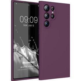 Microsonic Matte Silicone Samsung Galaxy S23 Ultra Mor Cep Telefonu Kılıfı