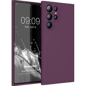 Microsonic Matte Silicone Samsung Galaxy S23 Ultra Mor Cep Telefonu Kılıfı