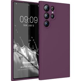 Microsonic Matte Silicone Samsung Galaxy S23 Ultra Mor Cep Telefonu Kılıfı
