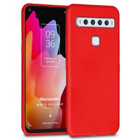 Microsonic Matte Silicone TCL 10L Kırmızı Cep Telefonu Kılıfı