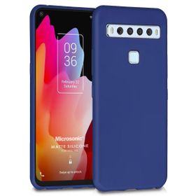 Microsonic Matte Silicone TCL 10L Lacivert Cep Telefonu Kılıfı