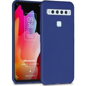 Microsonic Matte Silicone TCL 10L Lacivert Cep Telefonu Kılıfı